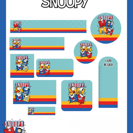 Arquivo Etiqueta Escolar Snoopy - PAMELLA 1