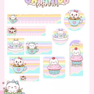 Arquivo Etiqueta Escolar Gatinhos fofinhos - PAMELLA