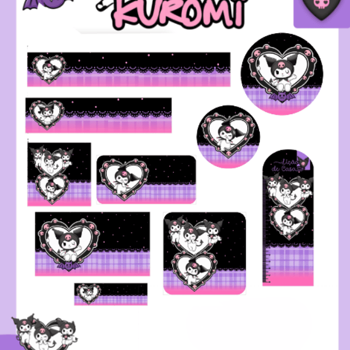Arquivo Etiqueta Escolar Kuromi - PAMELLA 1