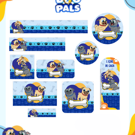 Arquivo Etiqueta Escolar Puppy Dog Pals - PAMELLA 1