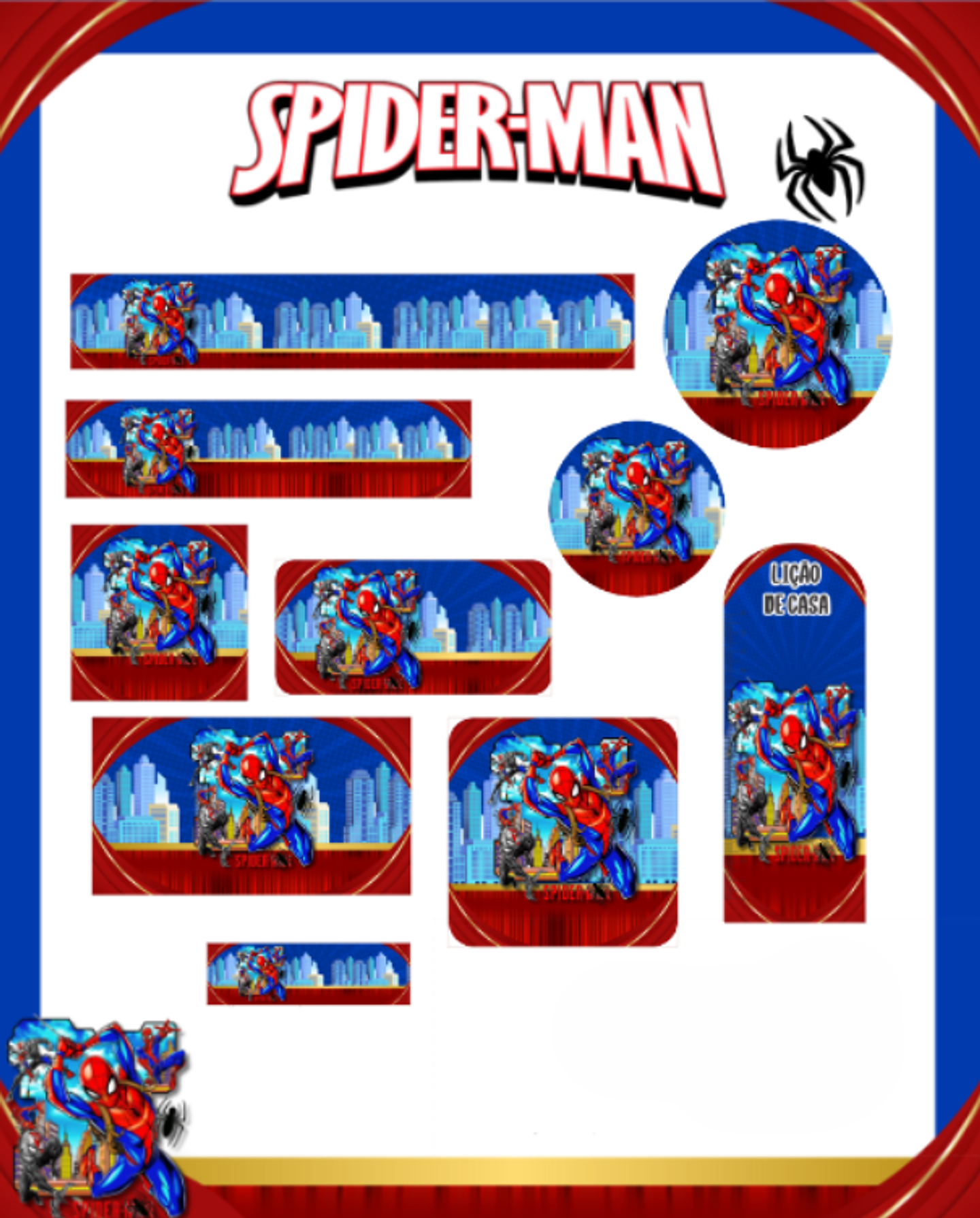 Arquivo Etiqueta Escolar Homem Aranha - PAMELLA 1