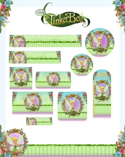Arquivo Etiqueta Escolar Tinker Bell - PAMELLA