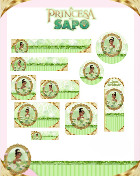 Arquivo Etiqueta Escolar A Princesa e o Sapo - PAMELLA
