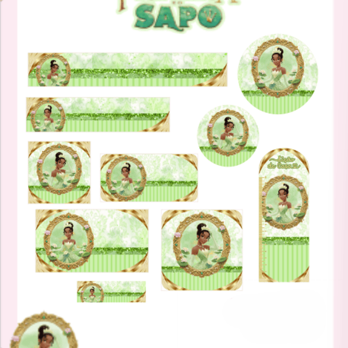 Arquivo Etiqueta Escolar A Princesa e o Sapo - PAMELLA 1