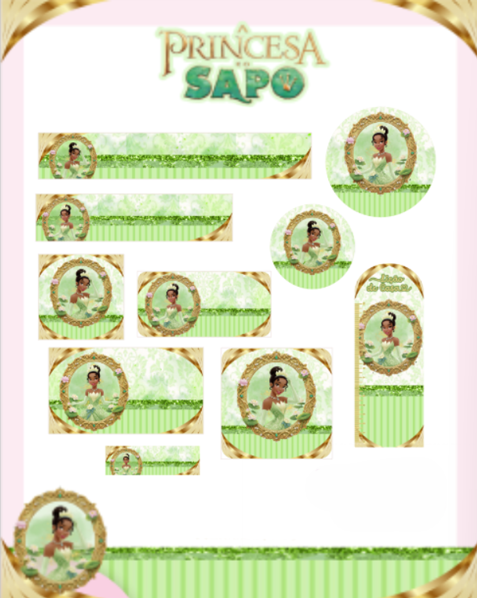 Arquivo Etiqueta Escolar A Princesa e o Sapo - PAMELLA 1