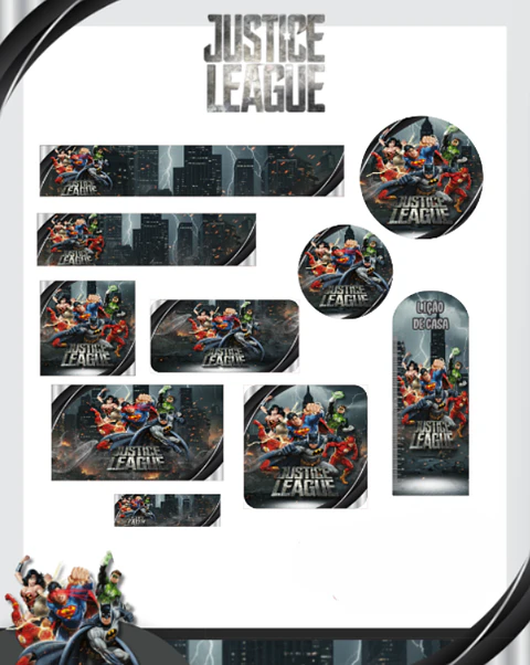 Arquivo Etiqueta Escolar Liga da Justiça - PAMELLA