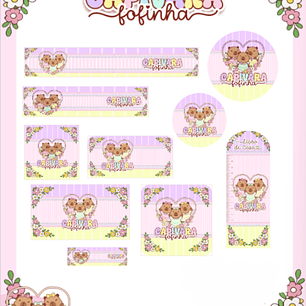 Arquivo Etiqueta Escolar Capivara Fofinha - PAMELLA