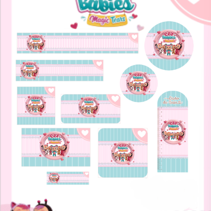 Arquivo Etiqueta Escolar Cry Babies - PAMELLA 1
