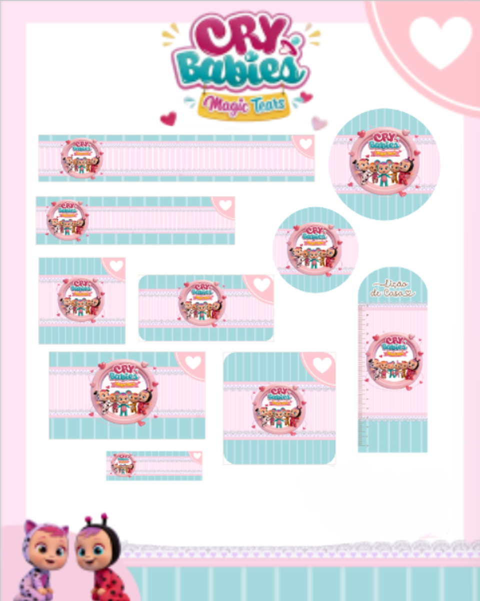 Arquivo Etiqueta Escolar Cry Babies - PAMELLA 1