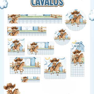 Arquivo Etiqueta Escolar Cavalos - PAMELLA