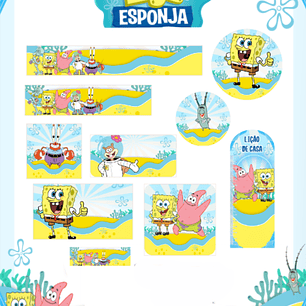 Arquivo Etiqueta Escolar Bob Esponja - PAMELLA