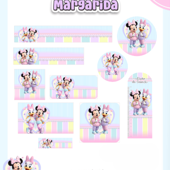 Arquivo Etiqueta Escolar Minnie e Margarida - PAMELLA 1