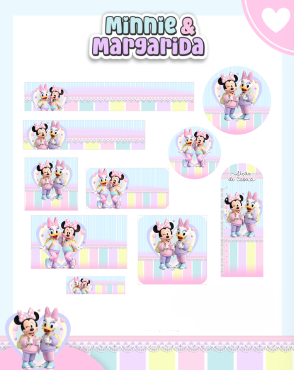 Arquivo Etiqueta Escolar Minnie e Margarida - PAMELLA 1