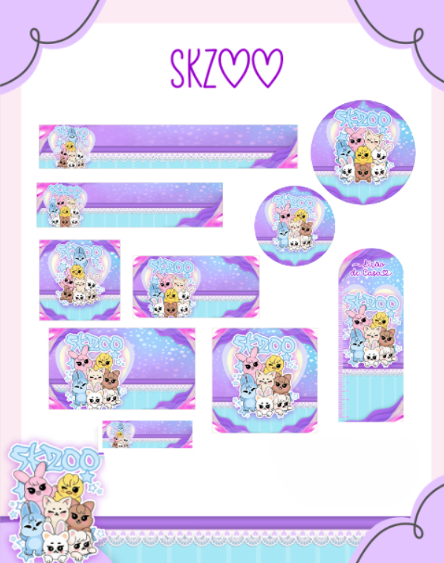 Arquivo Etiqueta Escolar SKZOO - PAMELLA 1