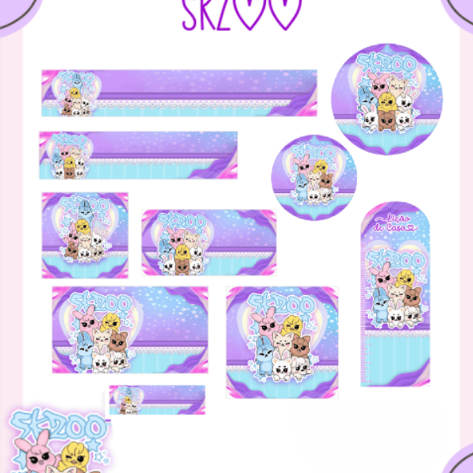 Arquivo Etiqueta Escolar SKZOO - PAMELLA 1