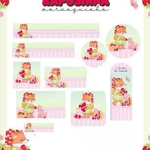 Arquivo Etiqueta Escolar Raposinha Moranguinho - PAMELLA