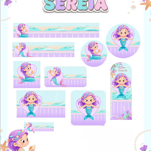 Arquivo Etiqueta Escolar Sereia - PAMELLA