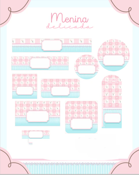 Arquivo Etiqueta Escolar Menina Delicada