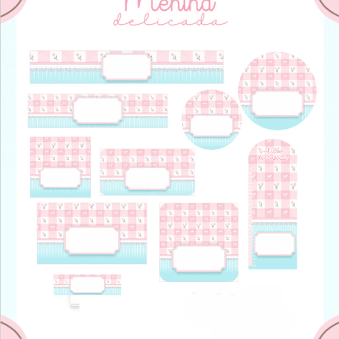 Arquivo Etiqueta Escolar Menina Delicada 1