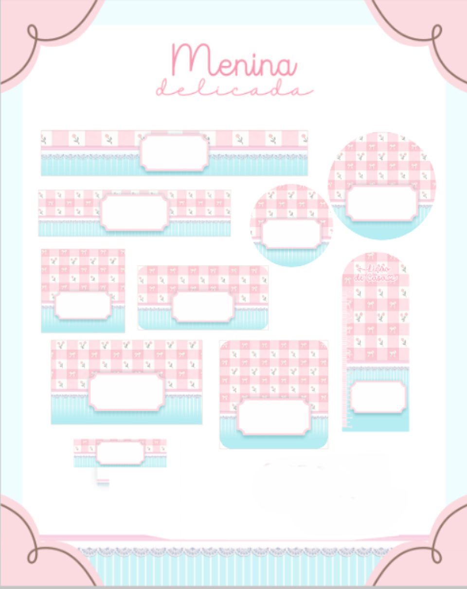 Arquivo Etiqueta Escolar Menina Delicada 1