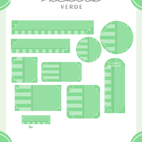 Arquivo Etiqueta Escolar Neutro Verde 1