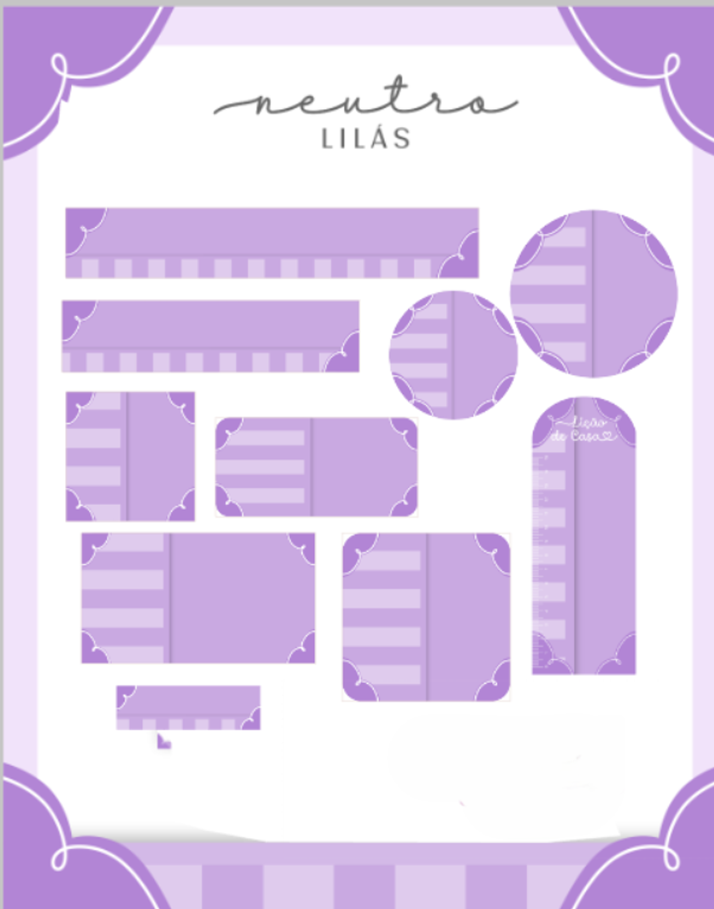 Arquivo Etiqueta Escolar Neutro Lilás 1