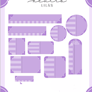 Arquivo Etiqueta Escolar Neutro Lilás