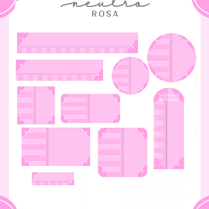 Arquivo Etiqueta Escolar Neutro Rosa