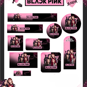 Arquivo Etiqueta Escolar Black Pink
