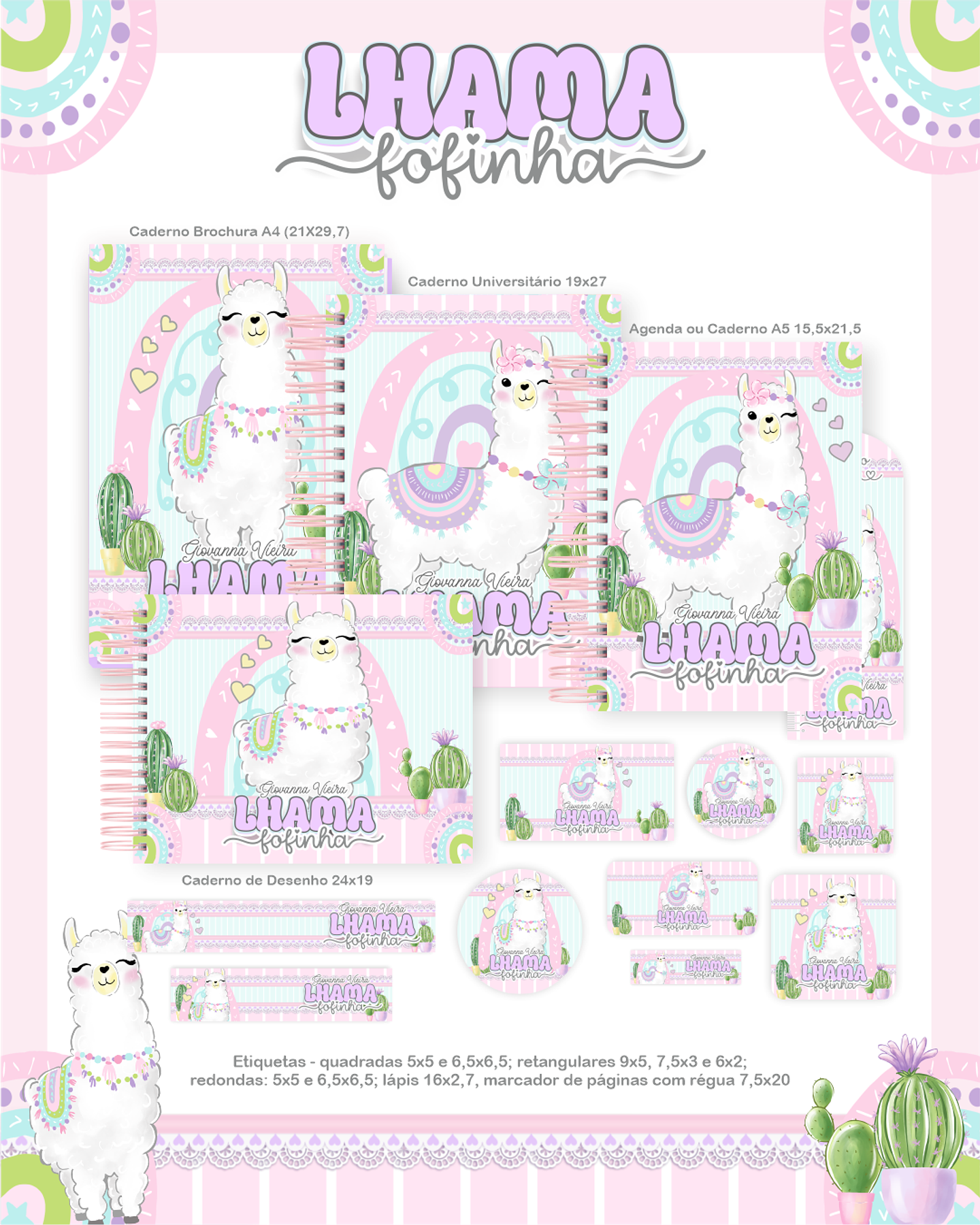 Arquivo Combo Lhama Fofinha - Pamella 1