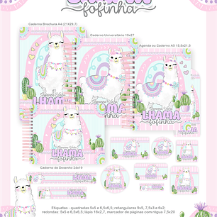 Arquivo Combo Lhama Fofinha - Pamella