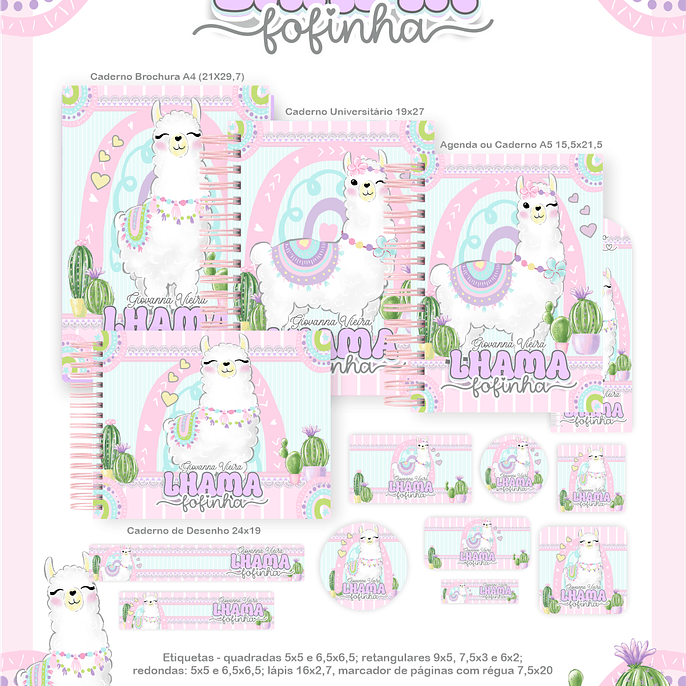 Arquivo Combo Lhama Fofinha - Pamella 1