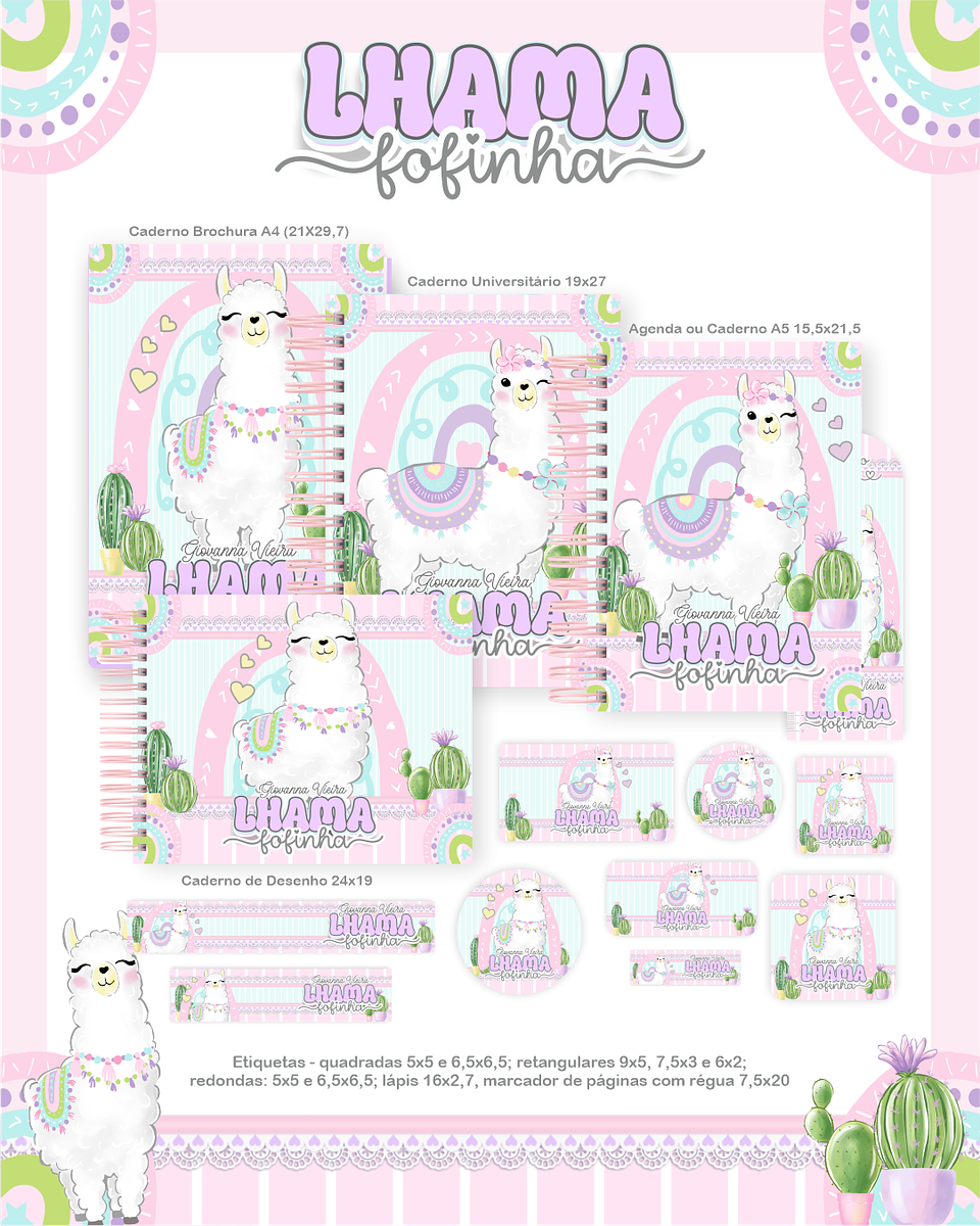 Arquivo Combo Lhama Fofinha - Pamella 1