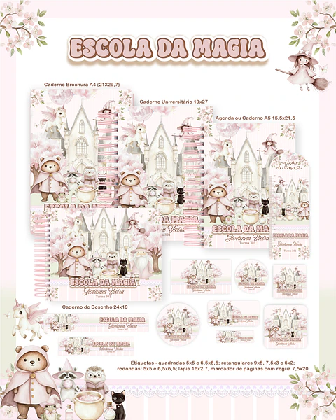 Arquivo Combo Escola da Magia - Pamella