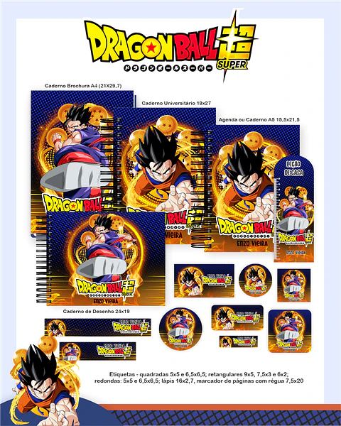 Arquivo Combo Dragon Ball - Pamella