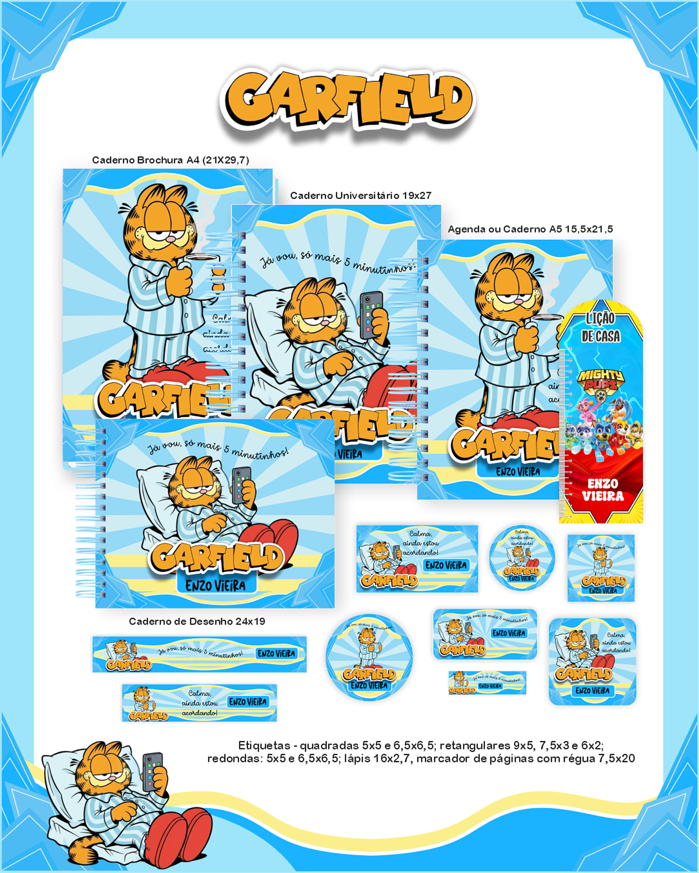 Arquivo Combo Garfield - Pamella 1