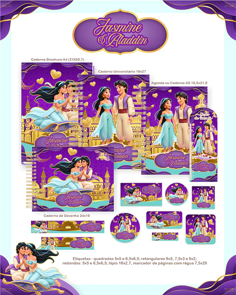 Arquivo Combo Jasmine e Aladdin- Pamella