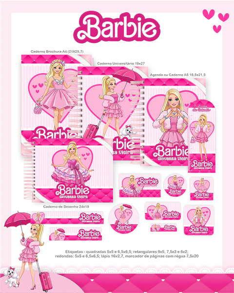 Arquivo Combo Barbie - Pamella