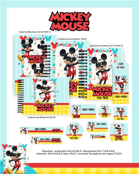 Arquivo Combo Mickey Mouse - Pamella