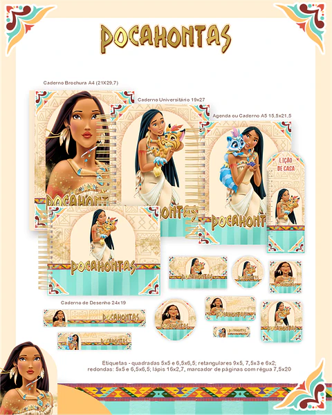 Arquivo Combo Pocahontas - Pamella