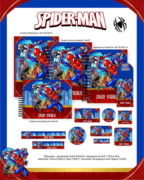 Arquivo Combo Homem Aranha - Pamella