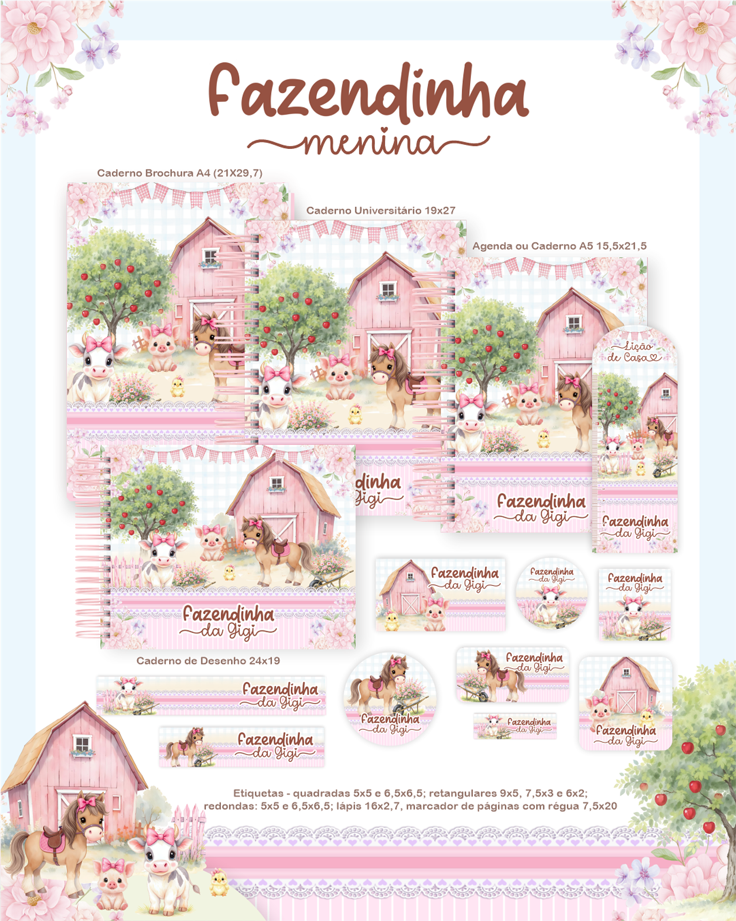 Arquivo Combo Fazendinha Menina- Pamella 1