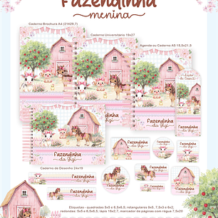 Arquivo Combo Fazendinha Menina- Pamella