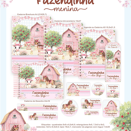 Arquivo Combo Fazendinha Menina- Pamella 1