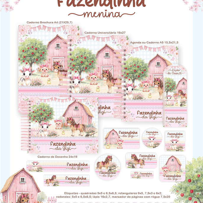 Arquivo Combo Fazendinha Menina- Pamella 1