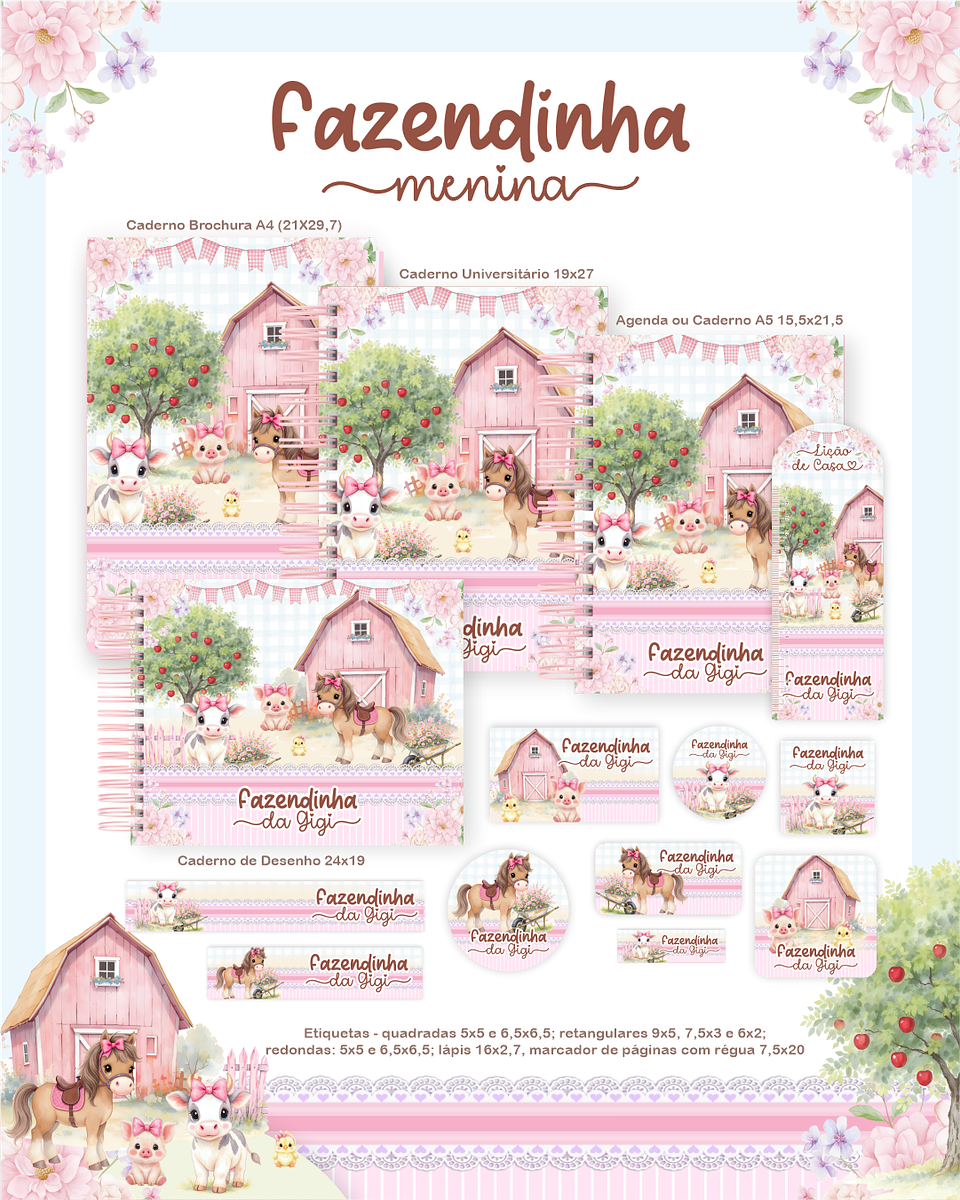 Arquivo Combo Fazendinha Menina- Pamella 1