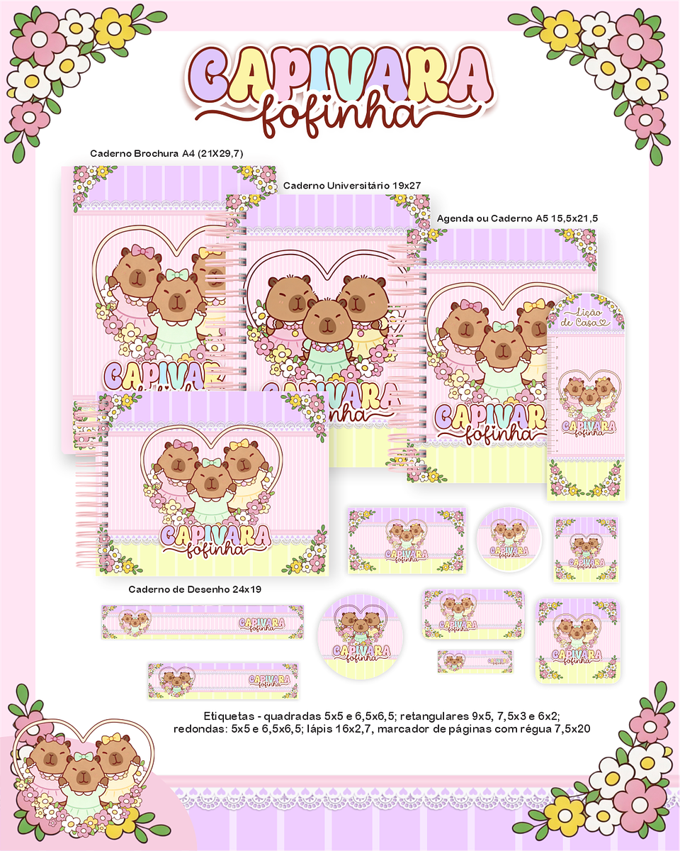 Arquivo Combo Capivara Fofinha- Pamella 1