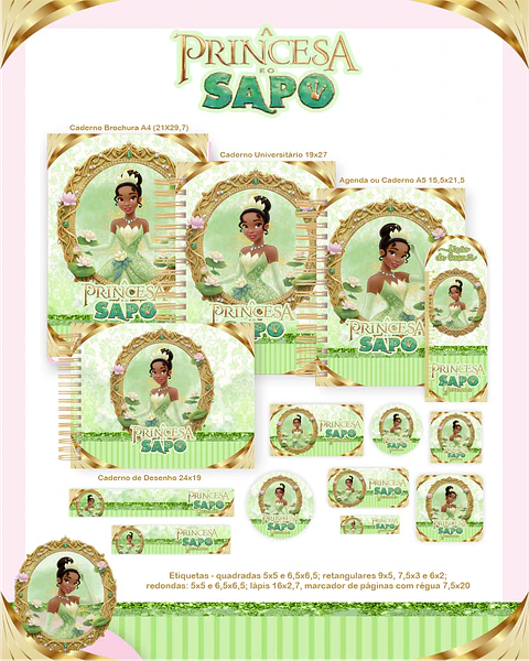Arquivo Combo A Princesa e o Sapo - Pamella