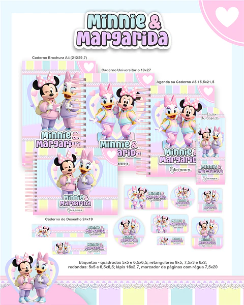 Arquivo Combo Minnie e Margarida - Pamella