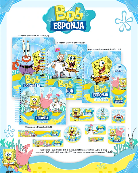 Arquivo Combo Bob Esponja - Pamella
